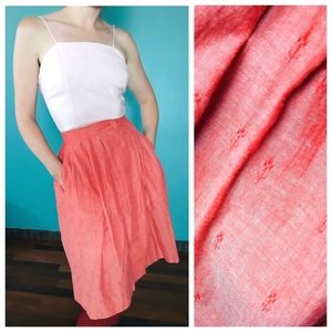2 PC Polished Cotton Pocket VTG Skirt